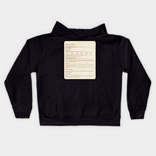 D&D Grandpa Statblock Kids Hoodie